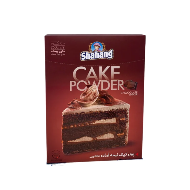 پودر کیک آماده شکلاتی شاهنگ 500 گرمی